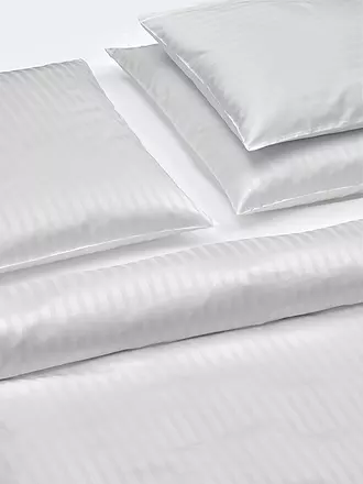 CHRISTIAN FISCHBACHER | Housse de couette en satin MANHATTAN 140x200cm Gris argent | silber